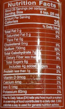 The Nutrition Facts of The Halal Sauce Sriracha 