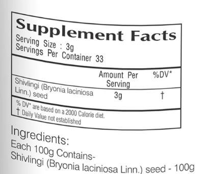 The Nutrition Facts of Vedic Shivlingi Seed