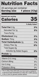 The Nutrition Facts of Veggie Kebabs (45 pcs) 