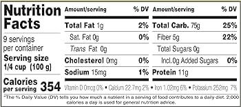 The Nutrition Facts of Ziyad Cracked Wheat with Toasted Vermicelli