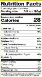 The Nutrition Facts of Ziyad Fresh Frozen Okra