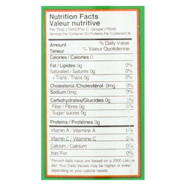 The Nutrition Facts of Ziyad Orange Blossom Water 