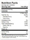 The Nutrition Facts of Ziyad Tahini Small 