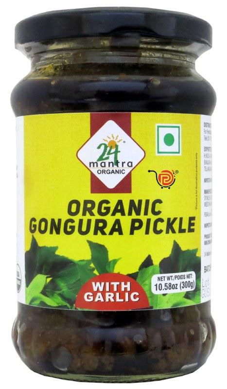 24 Mantra Organic Gongura Pickle (with garlic) MirchiMasalay