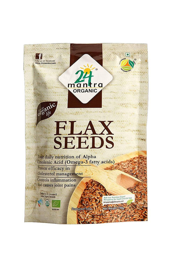 24 Mantra Organic Flax Seeds MirchiMasalay