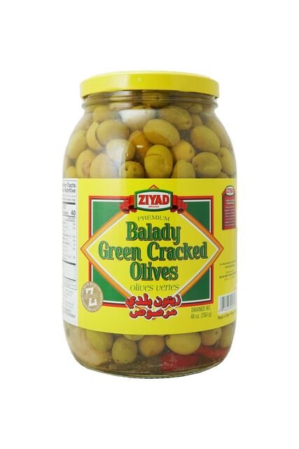 Ziyad Balady Green Cracked Olives MirchiMasalay