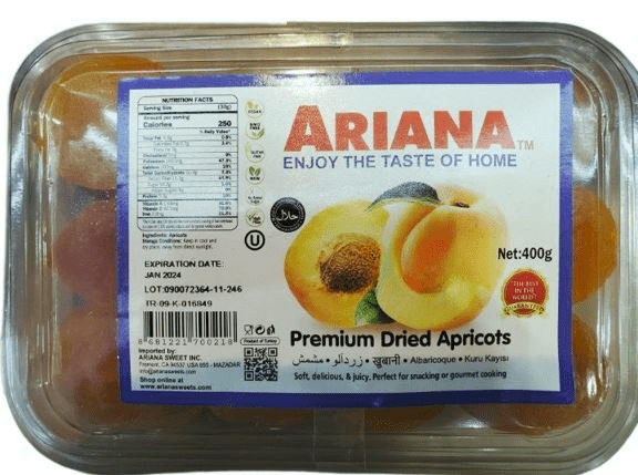 Ariana Premium Dried Apricots MirchiMasalay