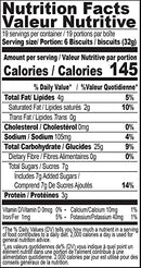 The Nutrition Facts of Britannia Marie Gold 