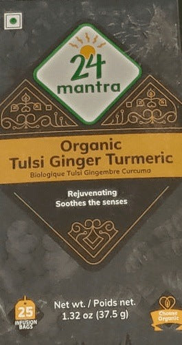 24 Mantra Organic Tulsi Turmeric Ginger MirchiMasalay