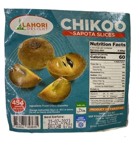 Lahori Delight Pakistan Chikoo Sapota Slice MirchiMasalay