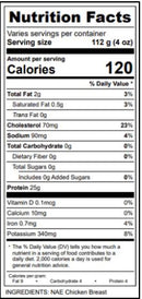 The Nutrition Facts of Crescent Foods Ground Chicken Breast 