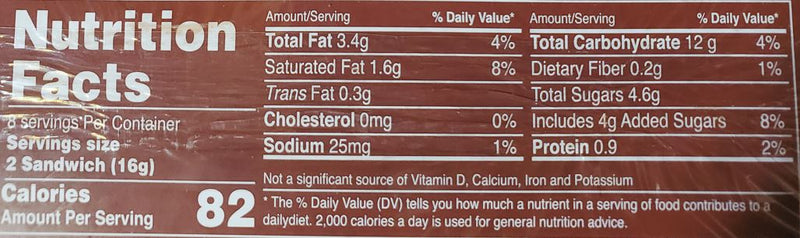 The Nutrition Facts of EBM Chocolate Sandwich Biscuits Pita Plus Inc.