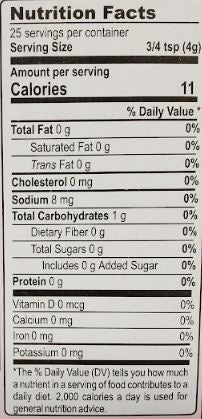The Nutrition Facts of MDH Fish Curry Masala 