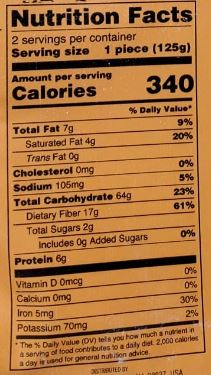 The Nutrition Facts of Mirch Masala Puff Aloo Paratha (5pcs) 
