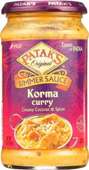 Patak's korma Curry Simmer Sauce ( Rich Creamy Coconut- Mild) MirchiMasalay
