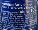 The Nutrition Facts of Puck Cream Cheese Big 