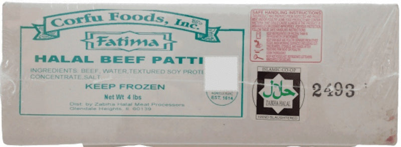 The Nutrition Facts of Fatima Zabiha Beef Patties 
