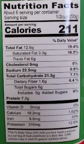 The Nutrition Facts of TOK Banana Chips 