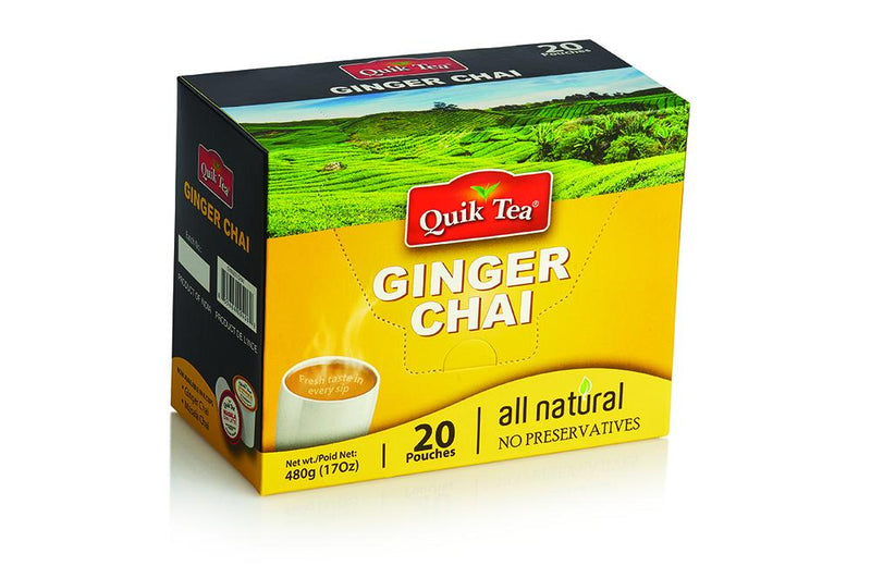 Quick Ginger Chai (20 pouches) MirchiMasalay