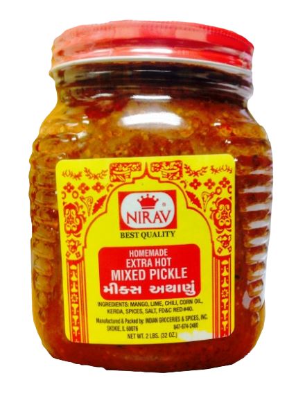 Nirav Homemade Extra Hot Mixed Pickle 2lb MirchiMasalay