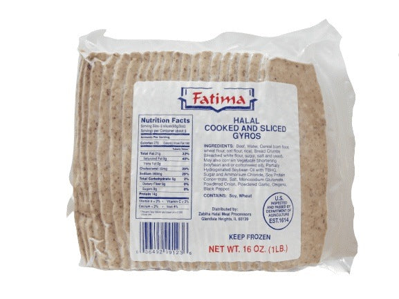 Fatima Zabiha Cooked & Sliced Gyros | MirchiMasalay