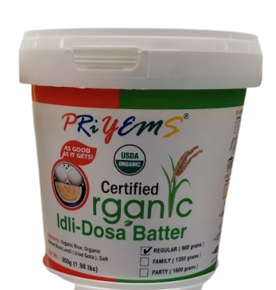 Priyems Certified Organic Idli-Dosa Batter MirchiMasalay