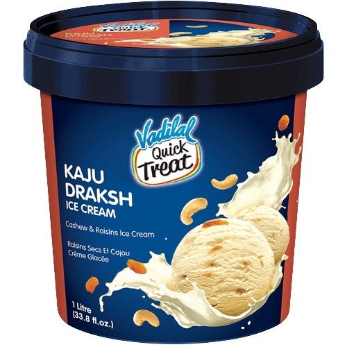 Vadilal Kaju Draksh Ice Cream Ice Cream 1 Lt | MirchiMasalay