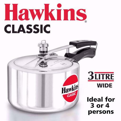 Hawkins CL-3T Classic Aluminum Pressure Cooker, 3 Litre, Silver Kamdar